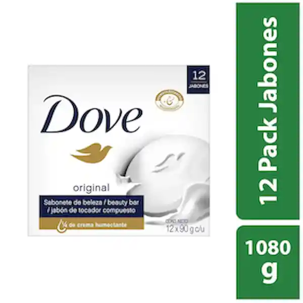 Dove Jabón de Tocador en Barra Original con Hidratación Profunda