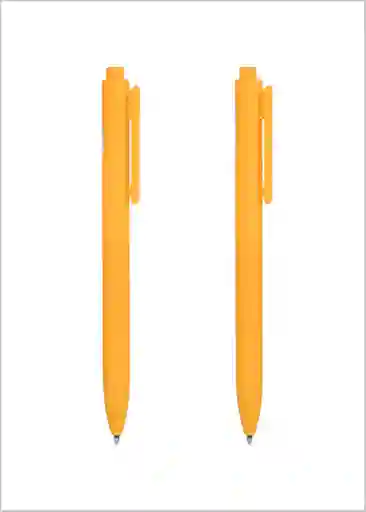 Miniso Pluma Retráctil Barril Naranja Claro Tinta Amarillo