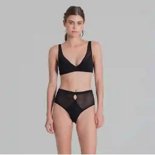 Top Tull Negro Para Mujer Macy