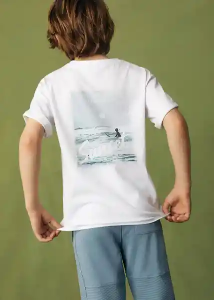 Camiseta Sunset Offwhite Talla 08 Niños Mango