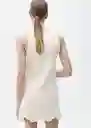 Vestido Luciana Crudo Talla M Mujer Mango