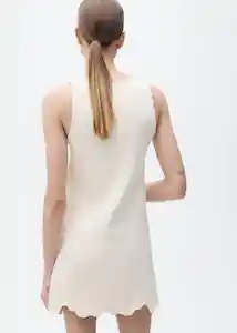 Vestido Luciana Crudo Talla M Mujer Mango