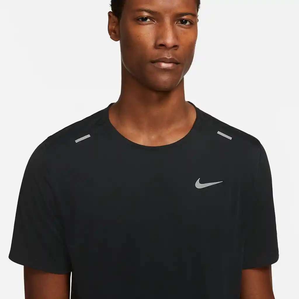 M Nk Df Rise 365 Ss Talla S Camisetas Negro Para Hombre Marca Nike Ref: Cz9184-013