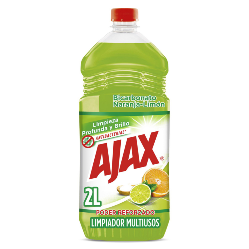 Ajax Limpia Pisos Bicarbonato Naranja-Limon 2 L