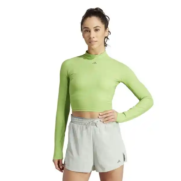 Adidas Camiseta Hiit Hr ls T Para Mujer Verde Talla S