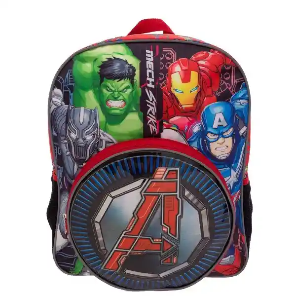 Mochila Primaria Ruz Marvel Avengers Mech Strike Negro