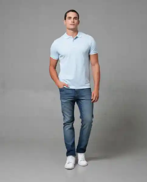 Camiseta Polo Hombre Azul L 190G101_AZU144112 Rifle