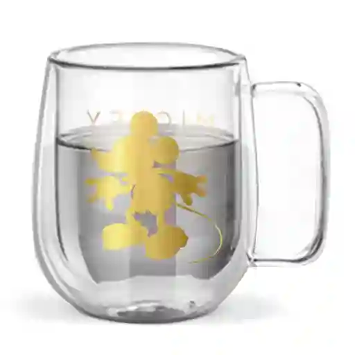 Taza Cristal Mickey Doble Pared 290Ml