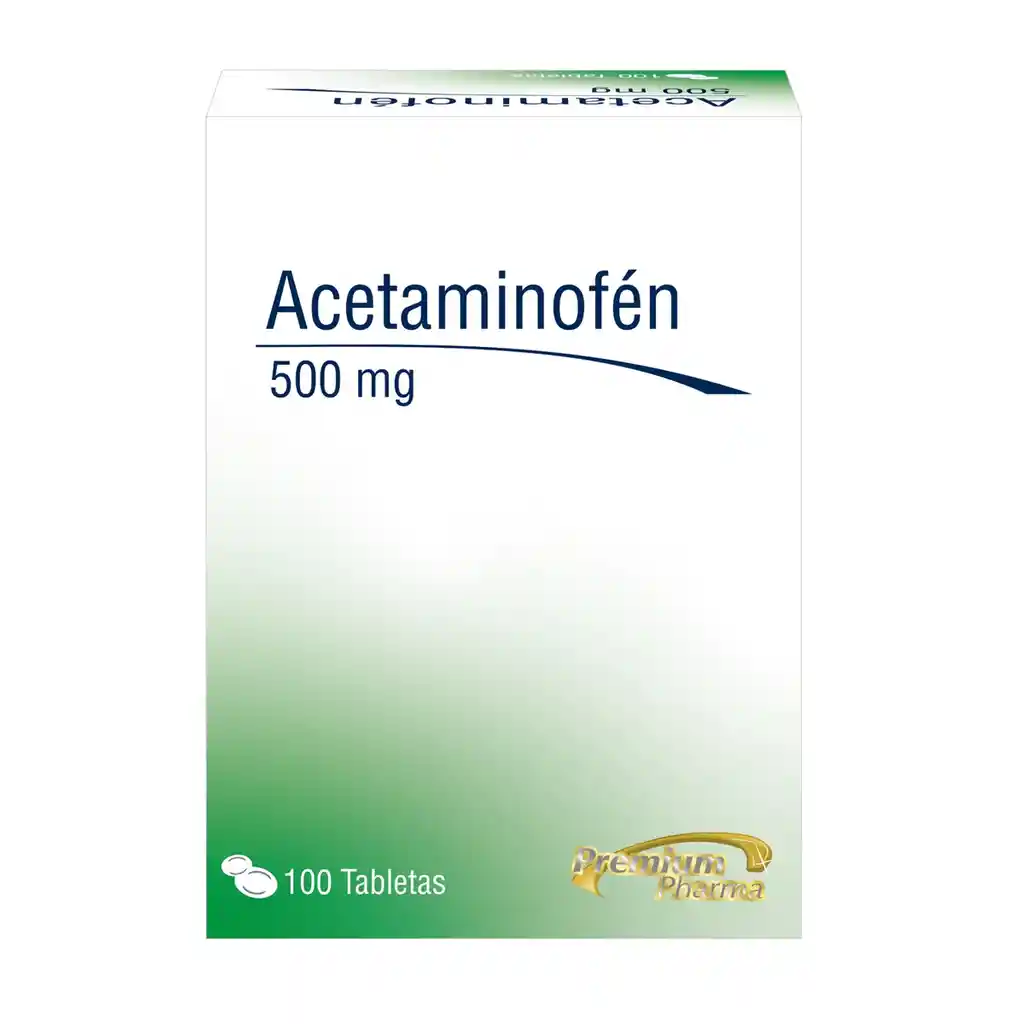 Acetaminofen 500 Mg X 100 Tabl Premium Pharma