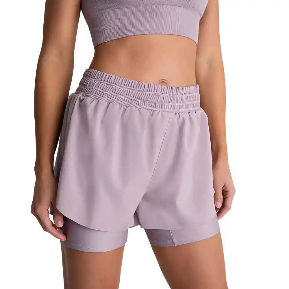 Short Silueta Corta Con Ciclista Interno Femenino Ziwa Punto Blanco