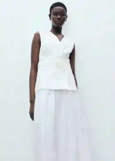 Vestido Mariona Blanco Talla M Mujer Mango