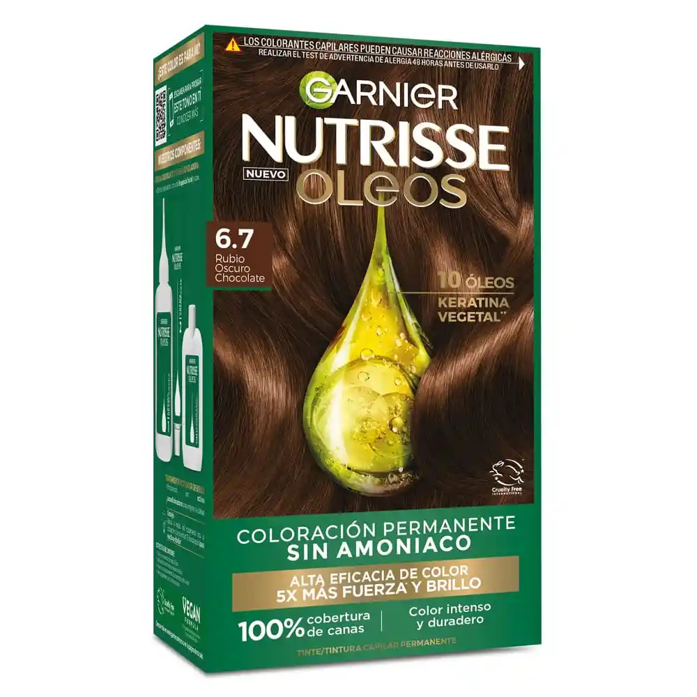 Tinte Nutrisse Oleos 6.7 Rubor Oscuro Chocolate