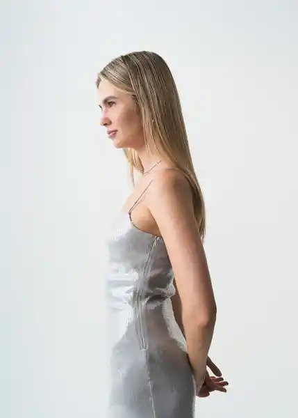 Vestido Gris Husky Claro Talla M Mujer 473G002 Naf Naf