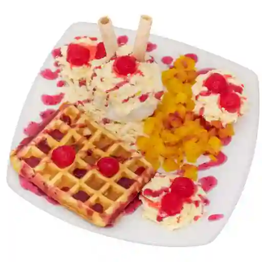 Waffle de piña