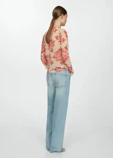 Blusa Cristal Crudo Talla S Mujer Mango