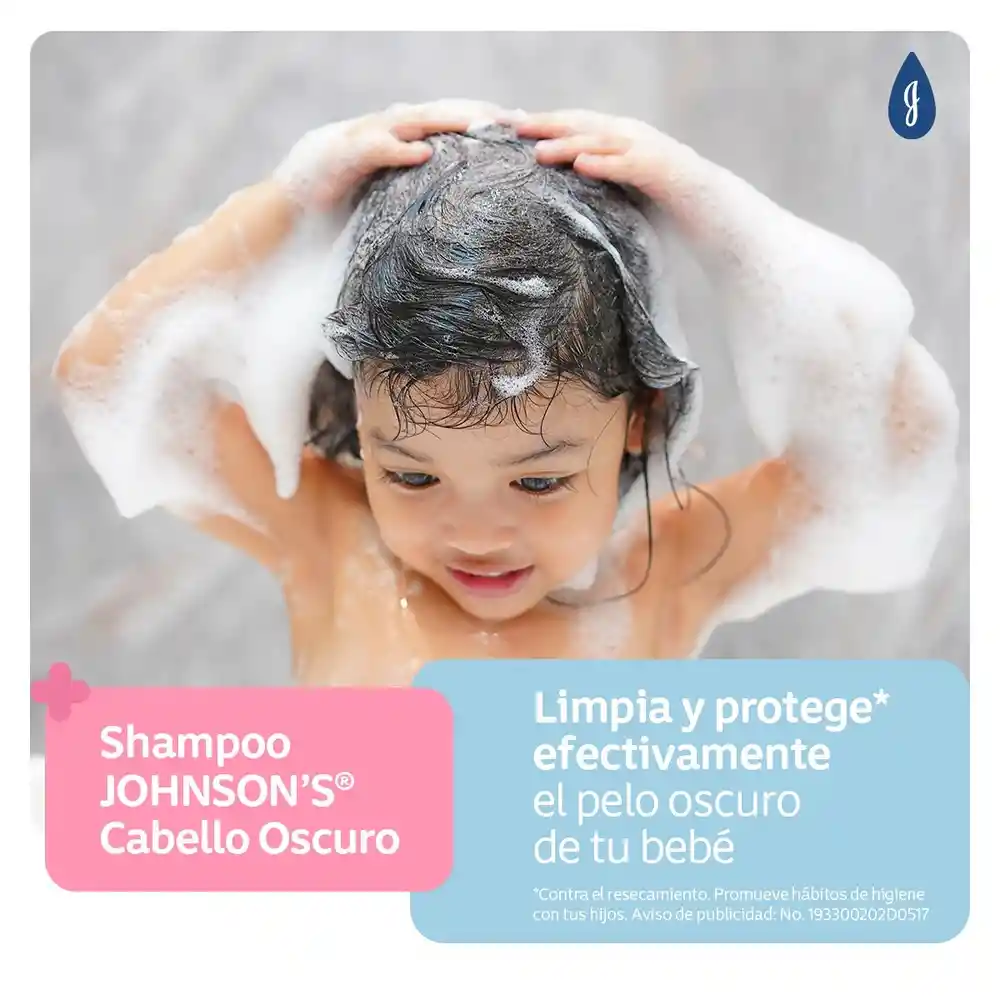 Shampoo Bebé JOHNSON'S Cabello Oscuro 400 ML