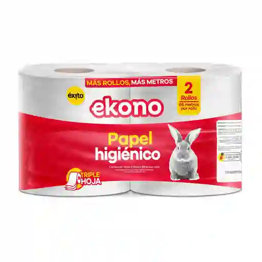 Ekono Papel Higiénico Triple Hoja 66 m