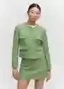Falda Love Verde Pastel Talla XS Mujer Mango