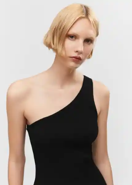 Vestido Asim Negro Talla XL Mujer Mango