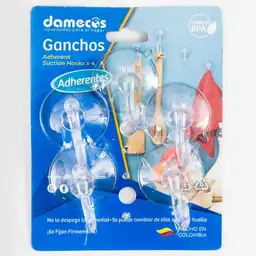 Home Damecos Gancho Multiuso de Succión Plástico Gan2