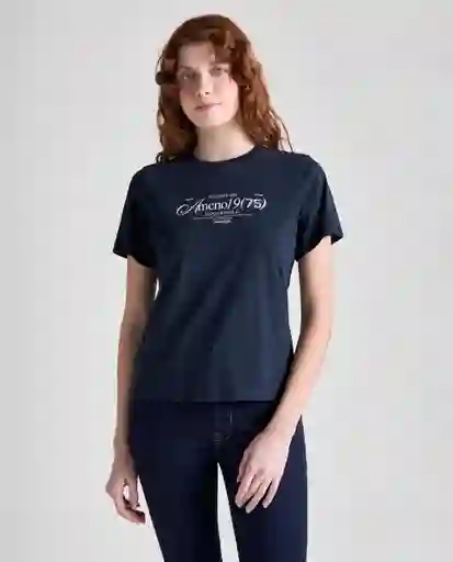 Camiseta Mujer Azul Talla M 609G090_AZU194024 Americanino