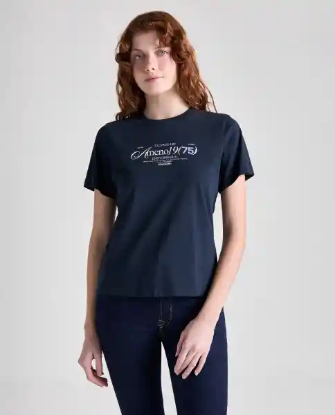 Camiseta Mujer Azul Talla M 609G090_AZU194024 Americanino
