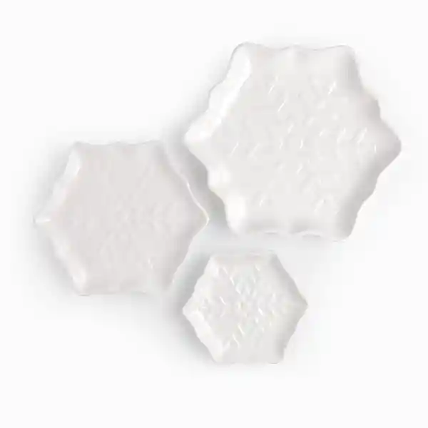 Plato Snowflake Blanco 24 cm Ambiente Gourmet