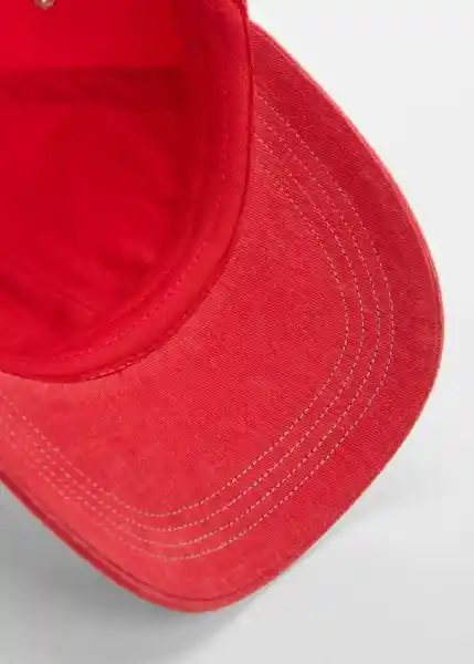 Gorra Quote Rojo Talla 99 Mujer Mango