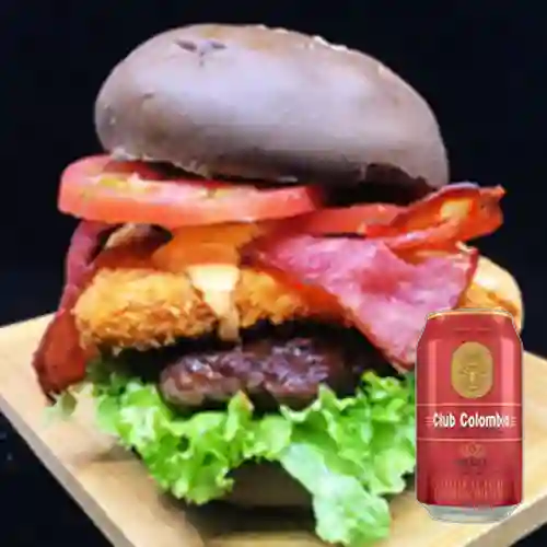 Combo Burger Guesha Shapetona + Club Cola Roja Lata 330ml