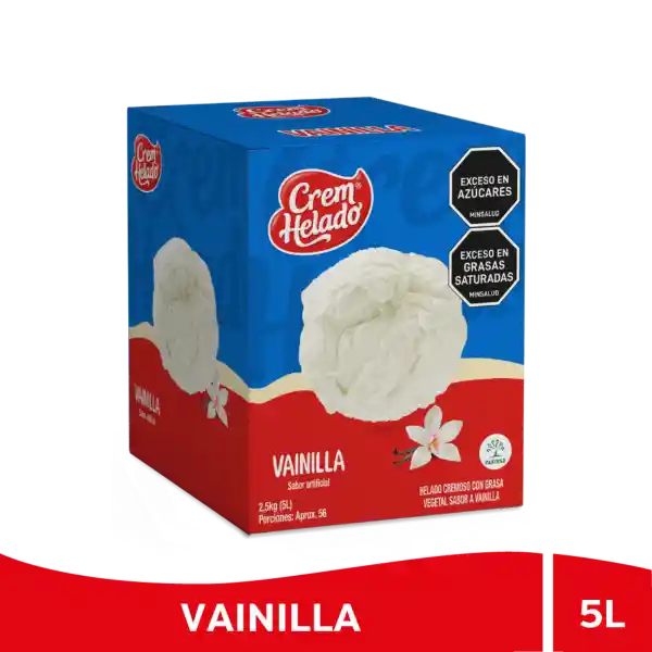 Cream Helado Tarro Tradicional Vainilla 5 L