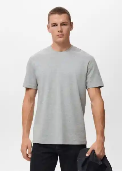 Camiseta Kimi Gris Medio Vigore Talla S Hombre Mango