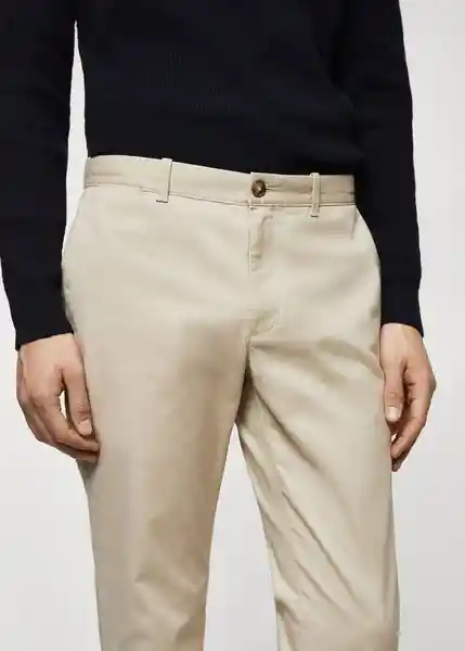 Pantalón Barna Beige Talla 40 Hombre Mango