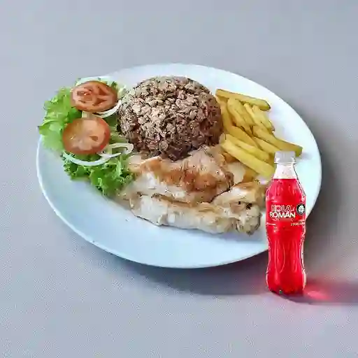 Combo Pechuga con Arroz + Kola Román Original 400ML