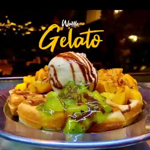 Waffle más Gelato