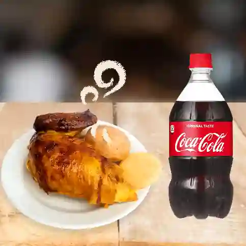 Cuarto de Pollo + Coca Cola