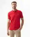 Camiseta Polo Muscle Masculino Rojo Navidad Medio L Chevignon