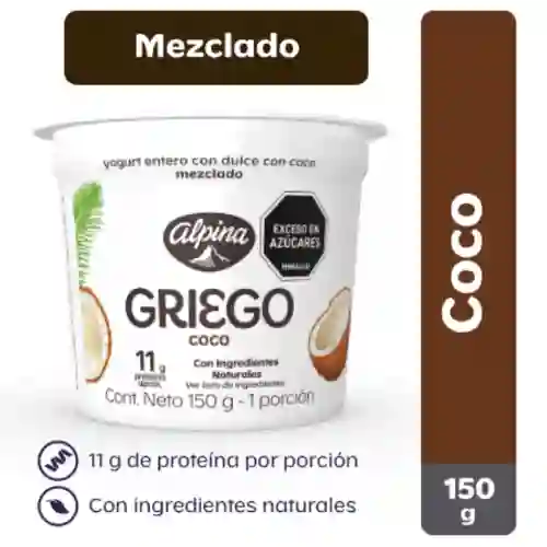 Yogurt Griego Mezclado Coco 150 G