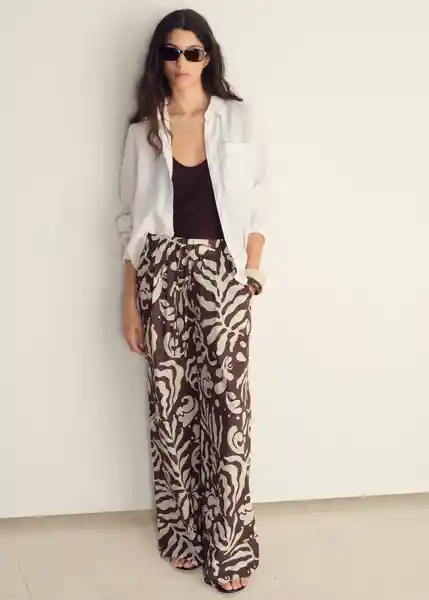Pantalón Nemo Marrón Talla XS Mujer Mango