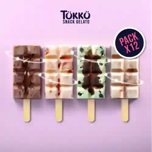 Pack de 12 paletas con sabores combinado