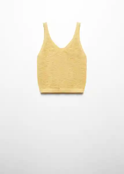 Top Pekin Amarillo Talla XL Mujer Mango