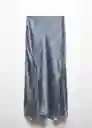 Falda Trendy Azul Talla S Mujer Mango