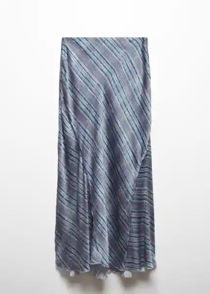 Falda Trendy Azul Talla S Mujer Mango
