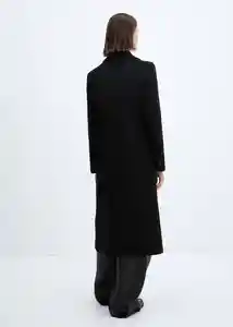 Abrigo Linda Negro Talla L Mujer Mango
