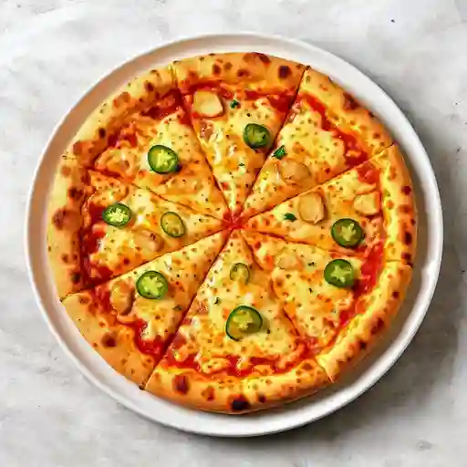 Pizza Grande de Queso y Pollo