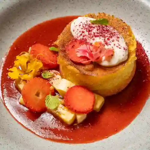 Pancake con Chamoy y Fruta