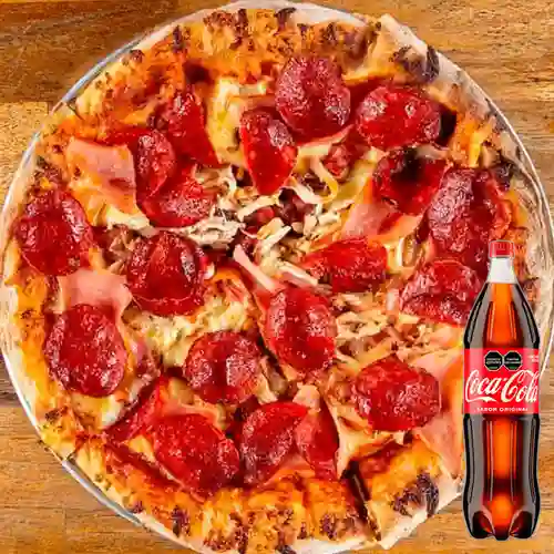 Combo Pizza de Pepperoni Mediana +Cocacola Orig 1.5l