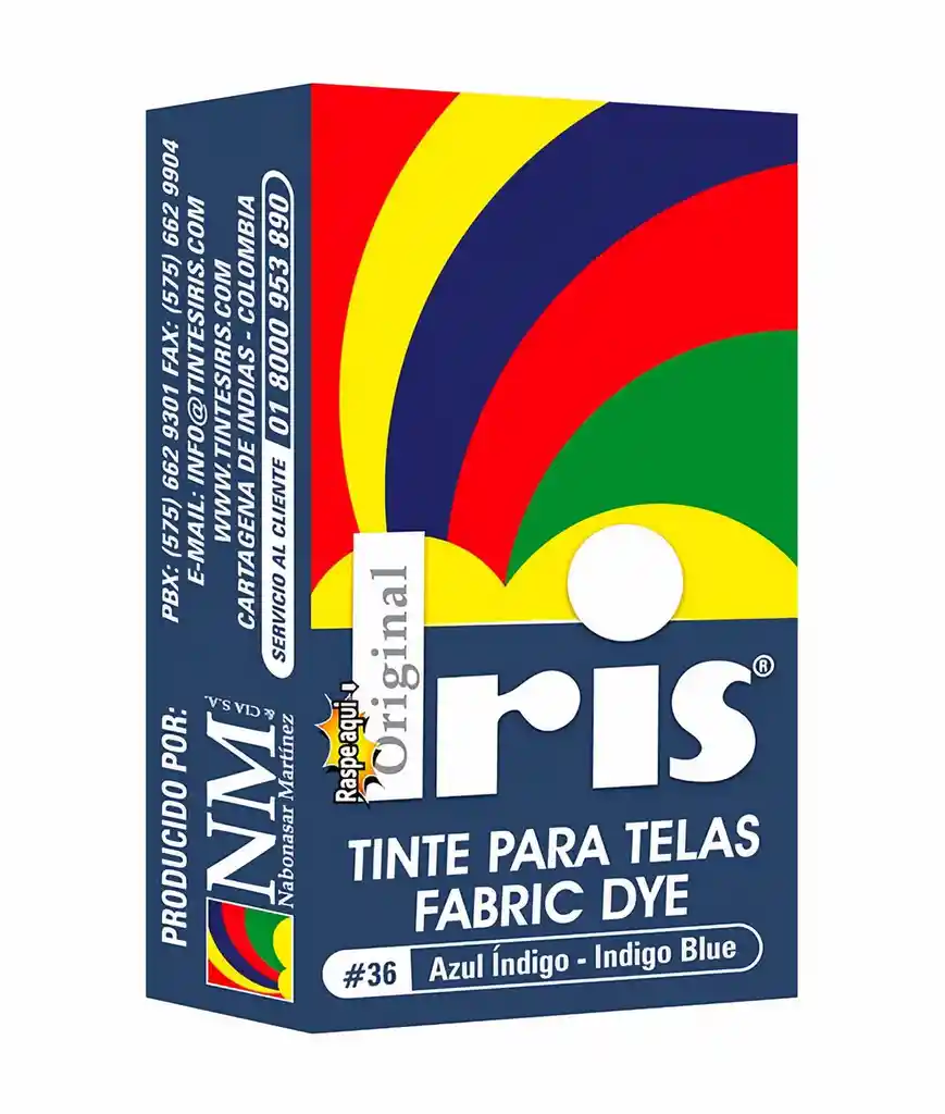 Iris Azul Indigo Tinte Para Telas