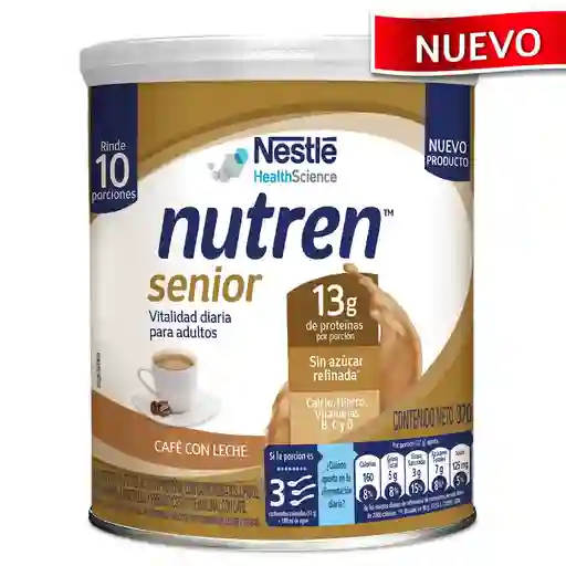 Complemento nutricional NESTLÉ NUTREN Senior café con leche x 370g