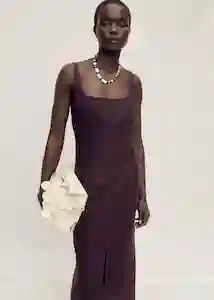 Vestido Bahía Marrón Talla XS Mujer Mango