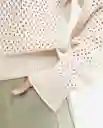 Sueter Tejido Open Work Caqui Fango Medio Talla M Chevignon